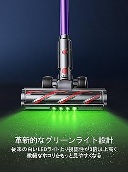 Amazon | 掃除機 コードレス 自動モード 緑色LEDライト 壁掛け充電可能
