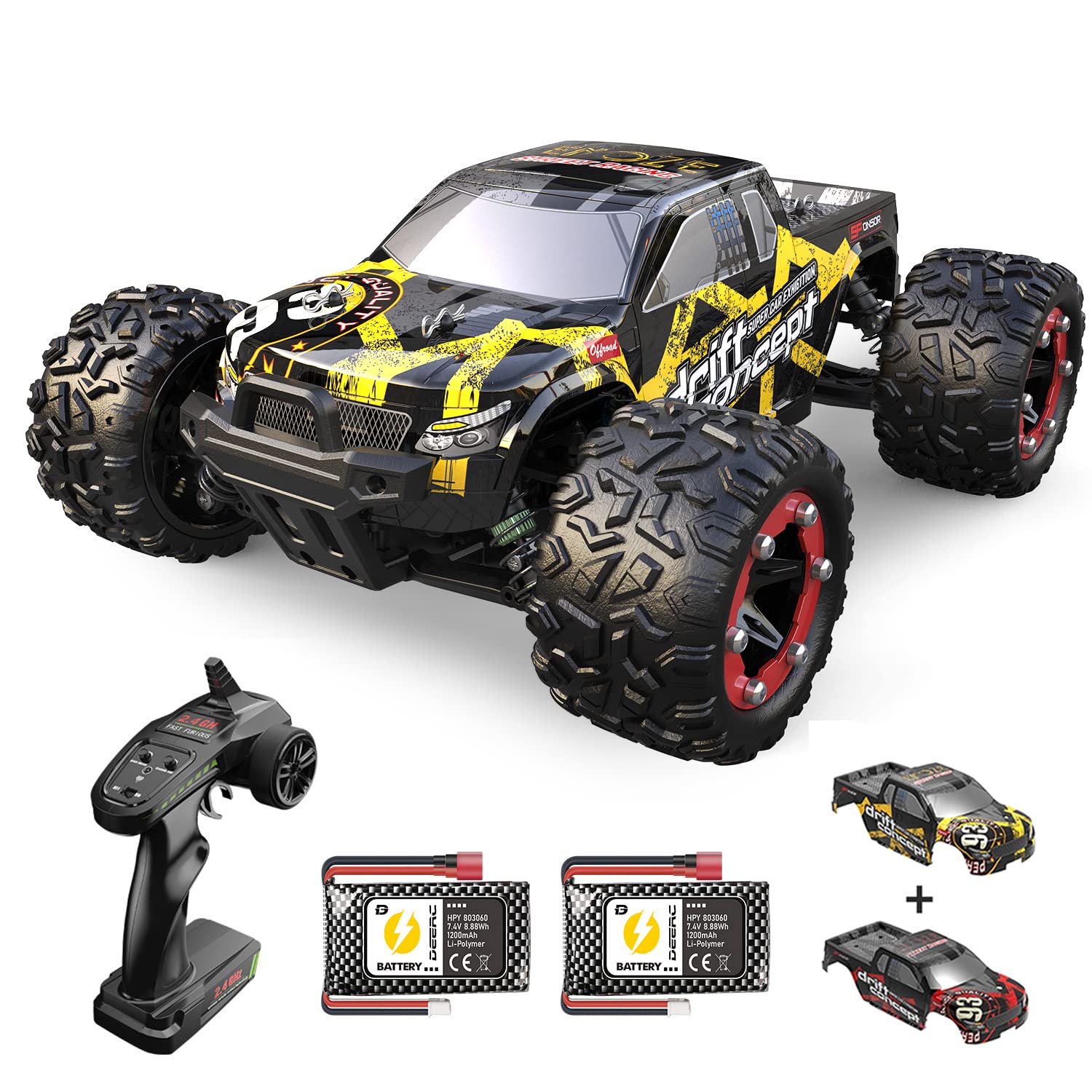 Amazon.co.jp: DEERC ラジコンカー オフロード 4WD こども向け 大人