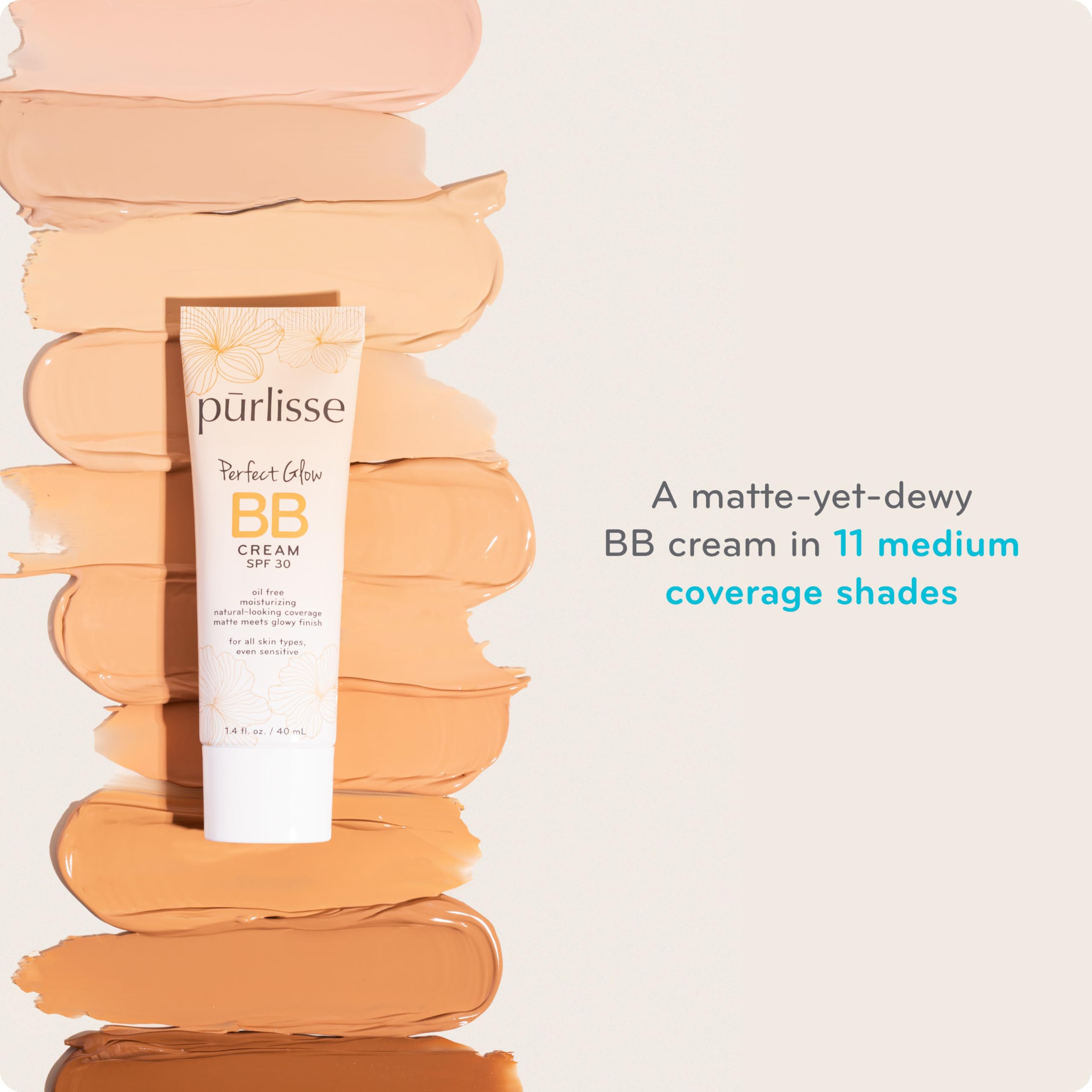 Amazon.com: pūrlisse Perfect Glow BB Cream with SPF 30 - Matte