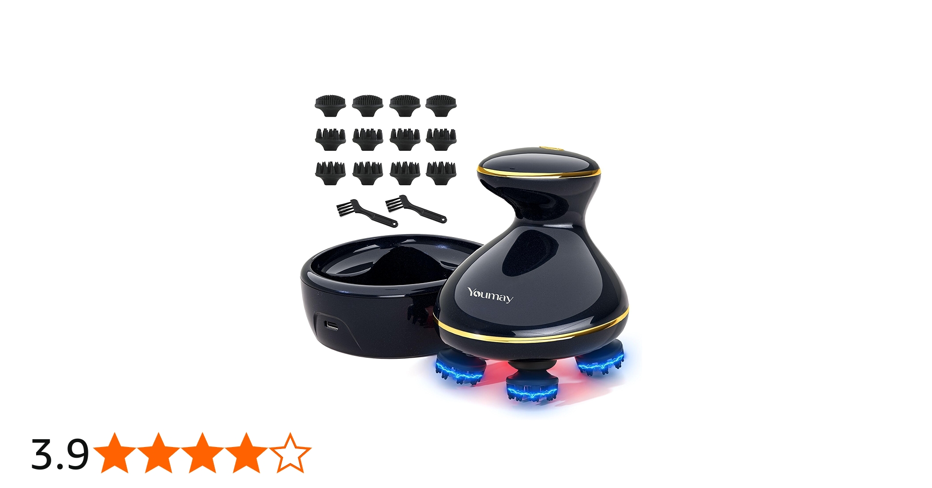 Amazon | Youmay ヘッドスパ EMS 電動頭皮ブラシ 電気針 赤色LED機能
