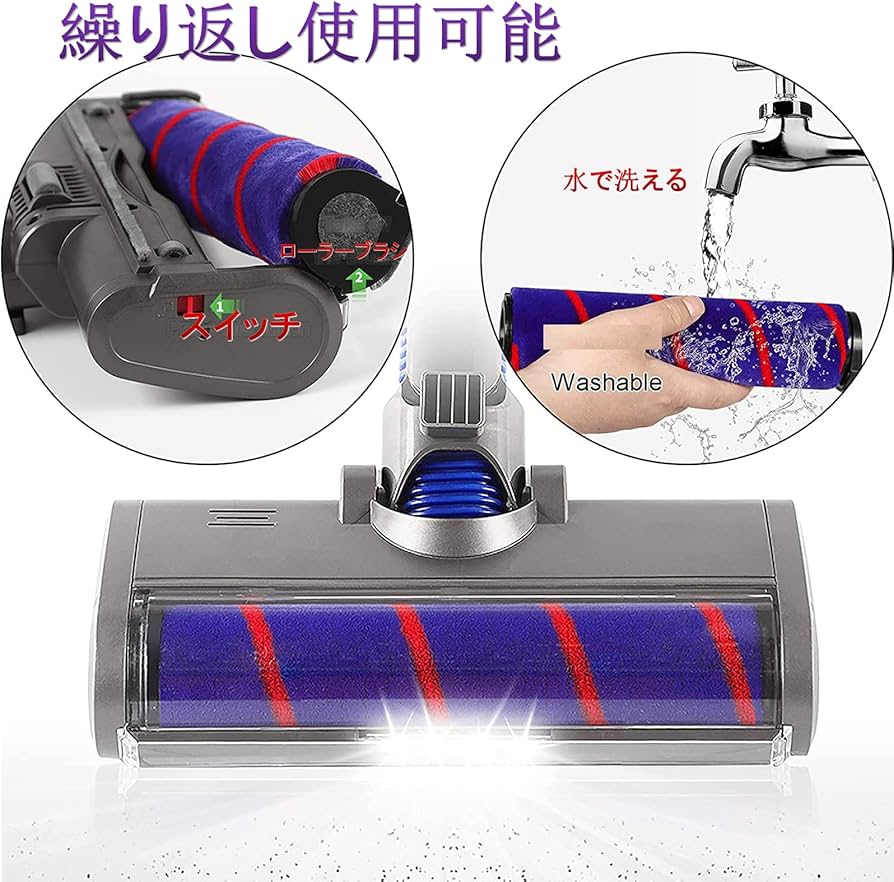 Amazon | ダイソン ヘッド V6、 ソフトローラークリーナーヘッド V6