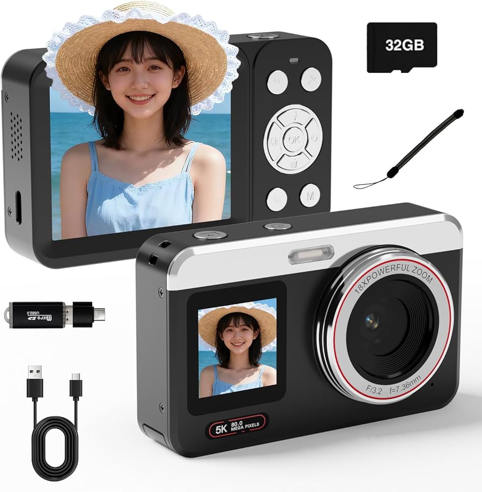 Amazon.co.jp: Fesaymi 5K デジカメ スマホに送れる デジタルカメラ