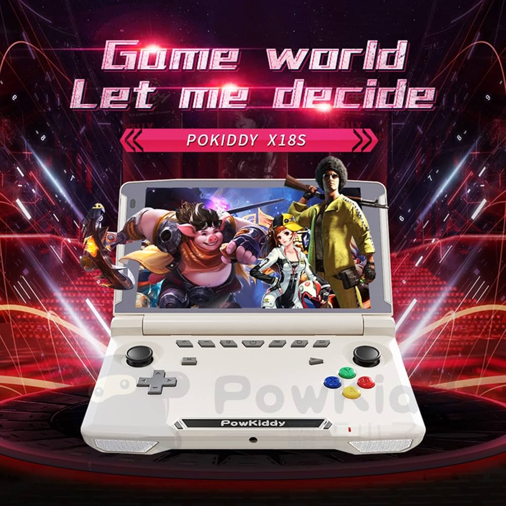 Amazon.co.jp: Powkiddy X18S折りたたみ式ゲーム機ポータブルゲーム機