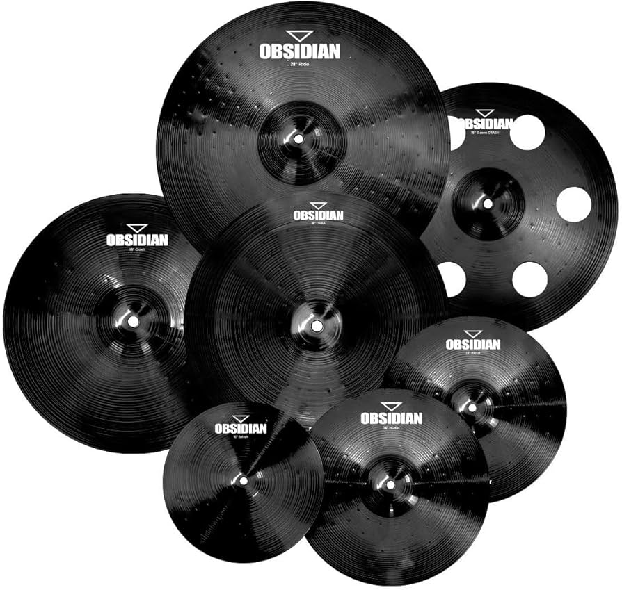 Amazon.com: PLADRUBO Titanium Color Cymbals Set – 7-Piece Drum