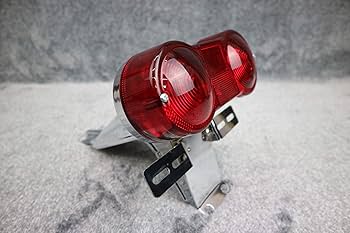 Amazon | GT380 テール 土台+ランプ 赤/ ダブル2灯式 メッキ リア