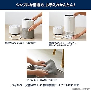 Amazon.co.jp: ブルーエア 空気清浄機 Blue 3210 15畳 360度吸引 簡単