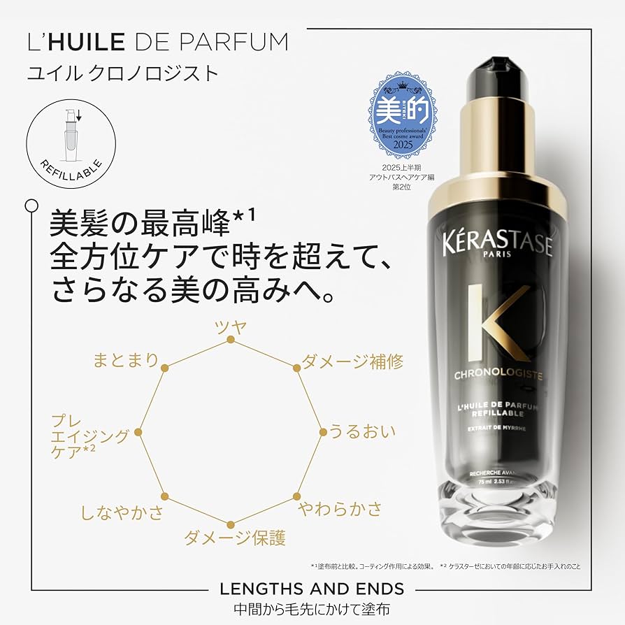 Amazon.co.jp: ケラスターゼ ヘアオイル ユイル クロノロジスト 75mL