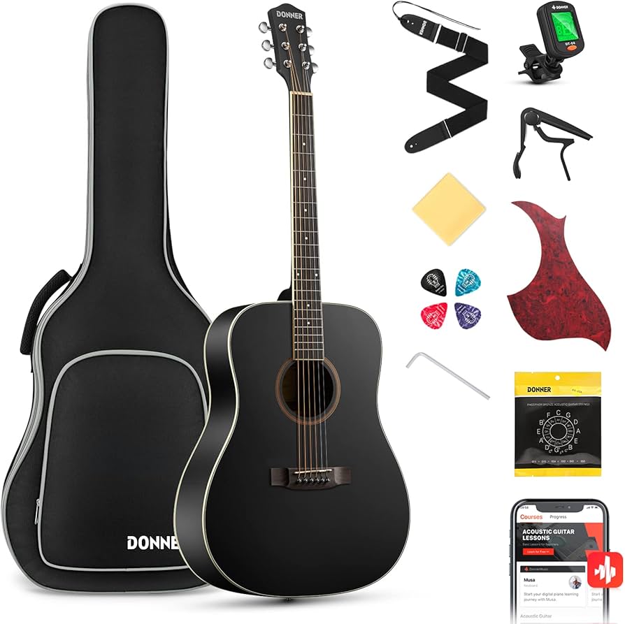Amazon.com: Donner 41'' Full Size Acoustic Guitar - Complete