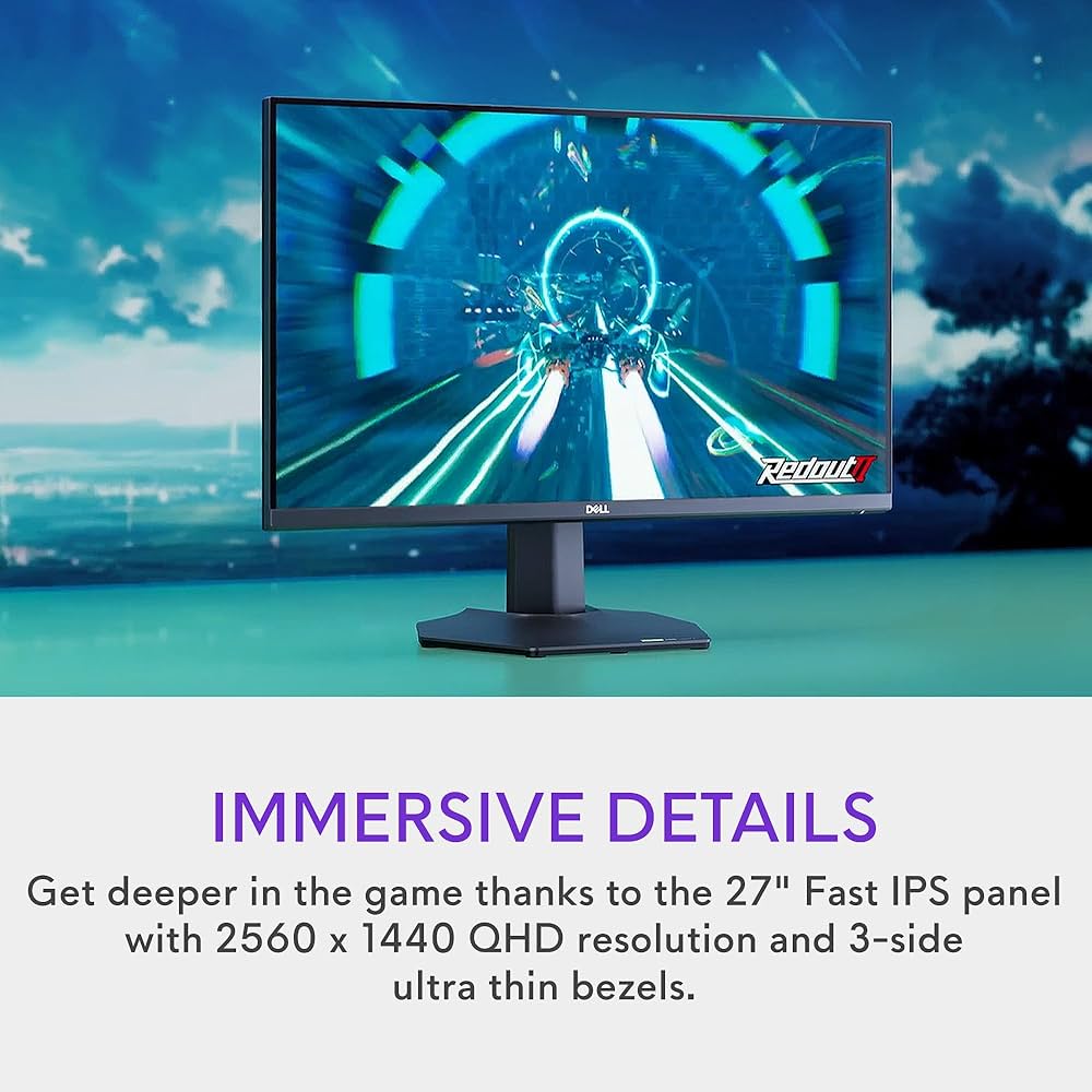 Dell G2724D 27 Inch QHD (2560x1440) Gaming Monitor, 165Hz, Fast