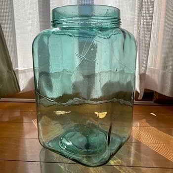 Amazon｜アンティーク 駄菓子屋 青 ガラス瓶 容器 レトロ 菓子瓶