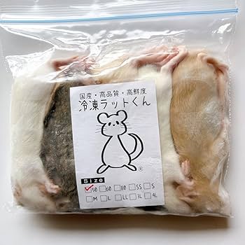 Amazon | 冷凍ラット ホッパー S (50g x 5匹入り) 国産 | 冷凍ラット