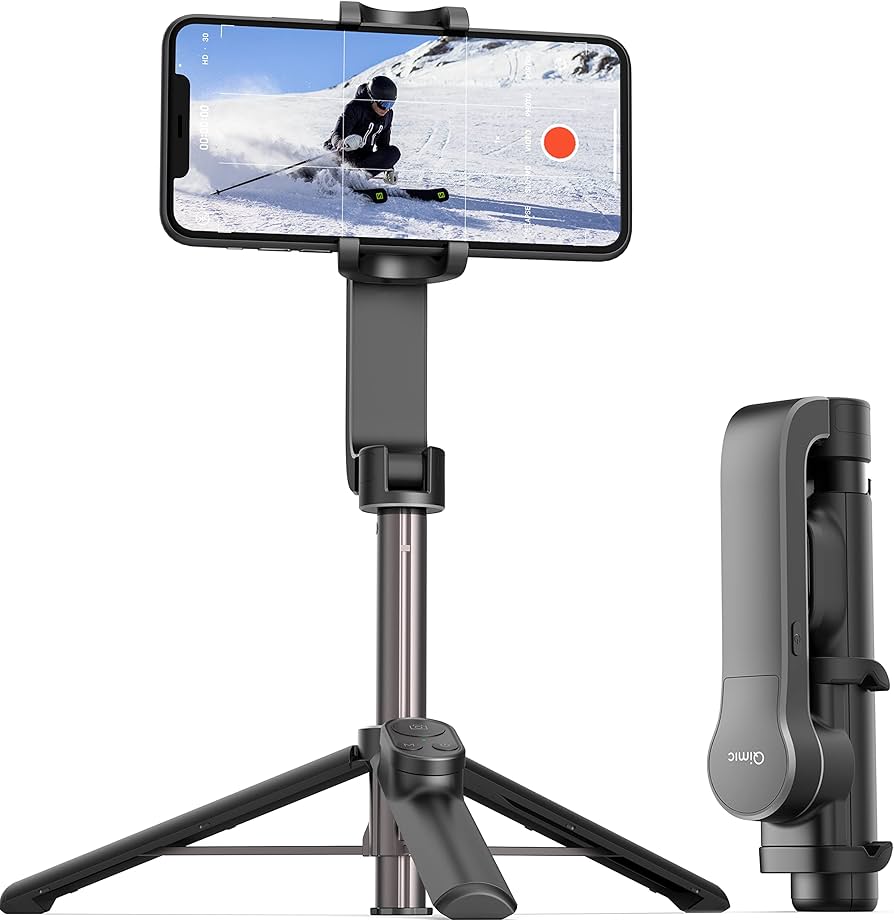 Amazon.co.jp: QIMICスマホジンバル 自撮り棒 スマホ三脚 無線