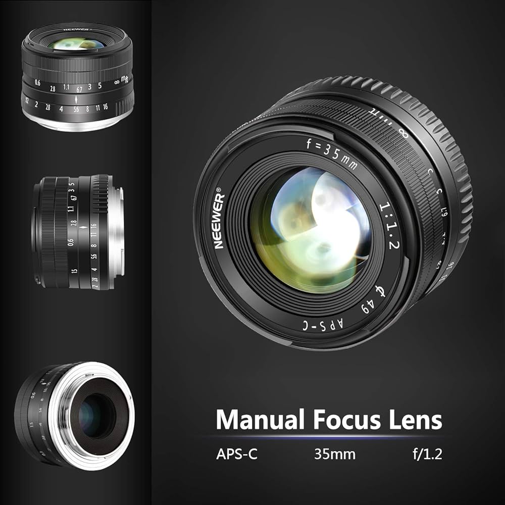 Amazon.co.jp: Neewer 35mm F1.2 大口径プライムAPS-Cアルミニウム