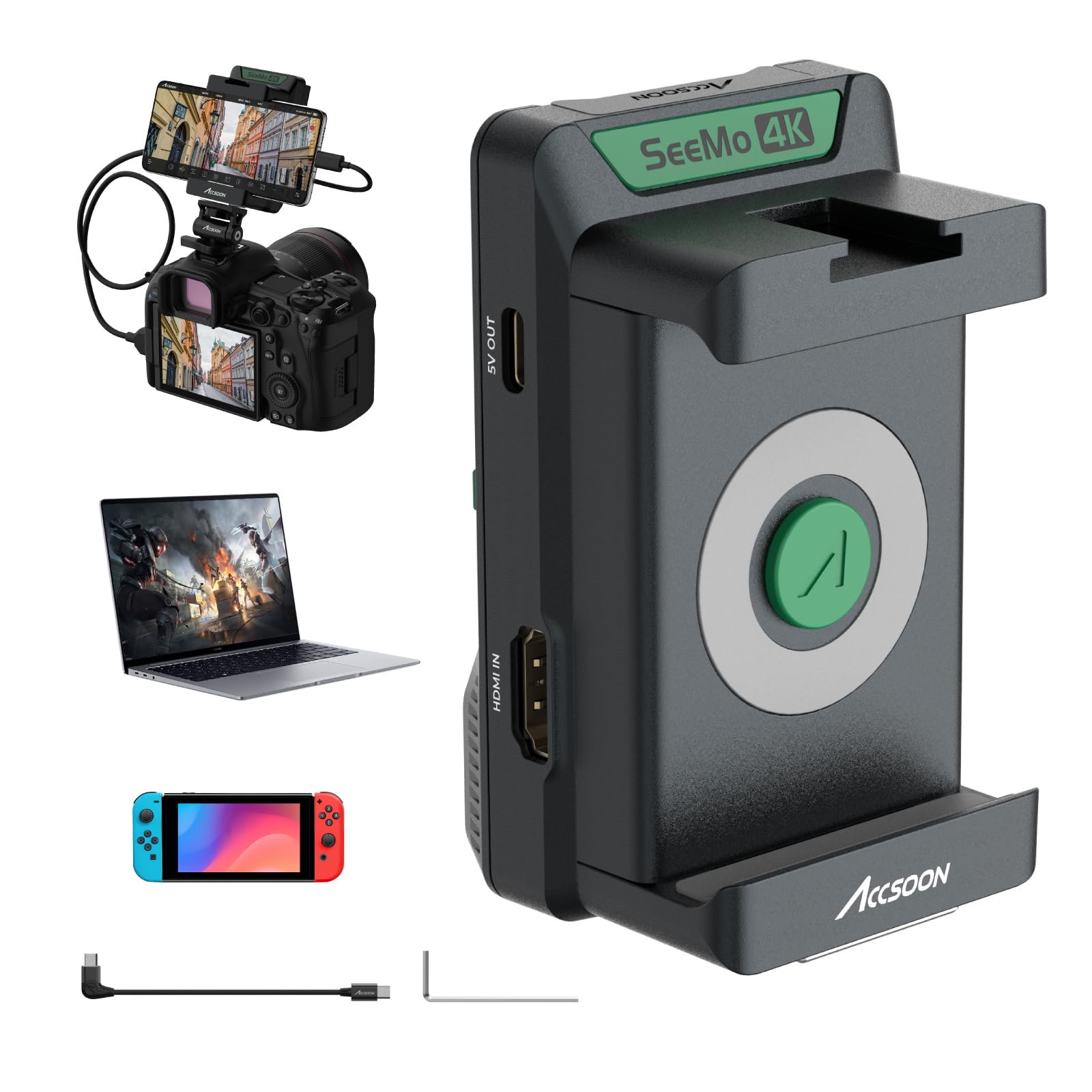 Amazon.com: Accsoon SeeMo 4K for Android HDMI Adapter, 4K 30fps