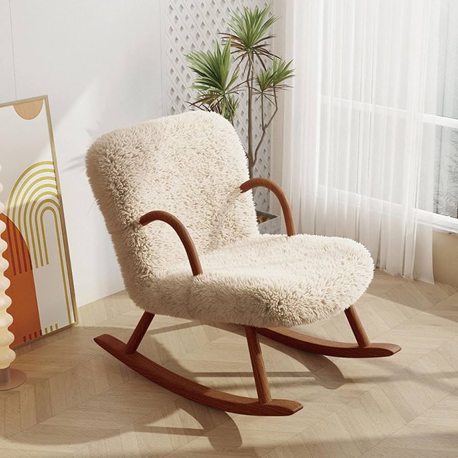 Amazon｜リラックスチェア バルコニーリラックスチェ 揺れる椅子 木馬