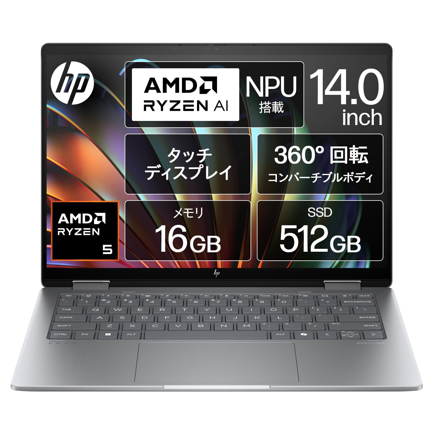 Amazon | HP ノートパソコン Envy x360 14-fa 14.0インチ 2-in-1