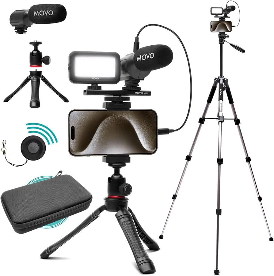 Amazon.com: Movo USB-C Vlogging Kit for iPhone 15 with Fullsize