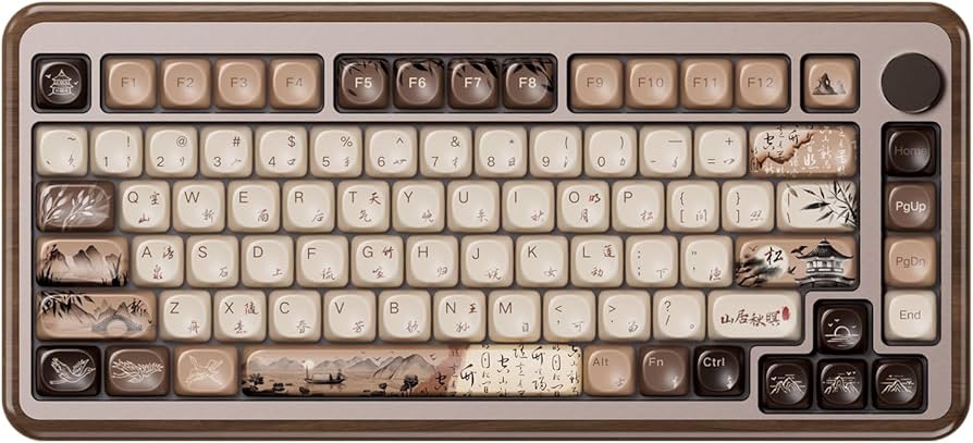 Amazon.com: Akko MU02 Mechanical Keyboard with Walnut Wooden Case