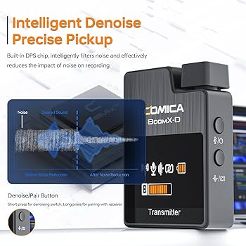Amazon.com: COMICA BoomX-D2 Wireless Lavalier Microphone for