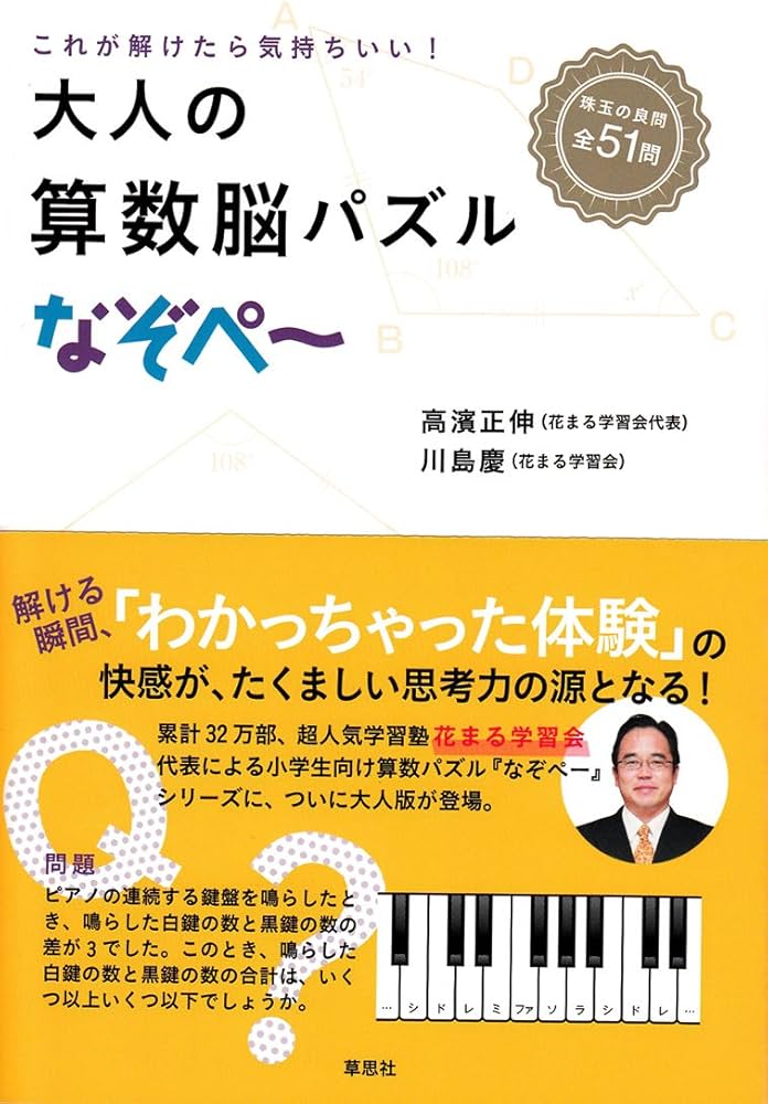 大人の算数脳パズルなぞぺー: これが解けたら気持ちいい! | 高濱正伸