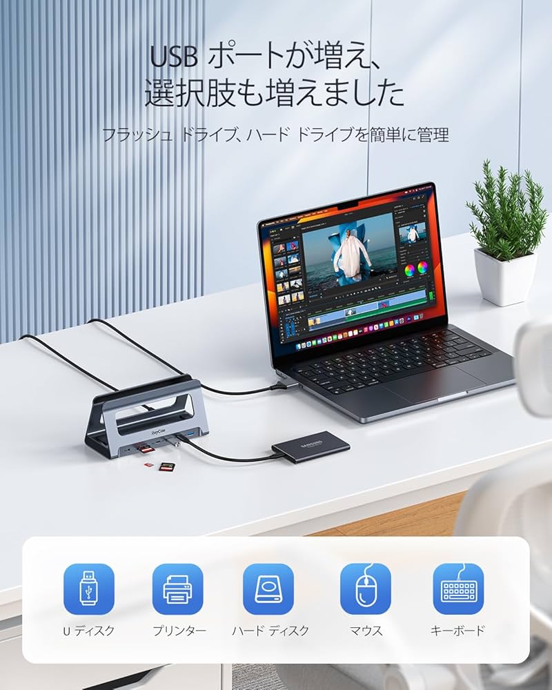 Amazon.co.jp: RayCue USB-C ドッキングステーション - デュアル