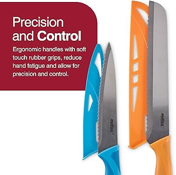 Amazon.com: Zyliss Utility Kitchen Knives with Sheath Covers