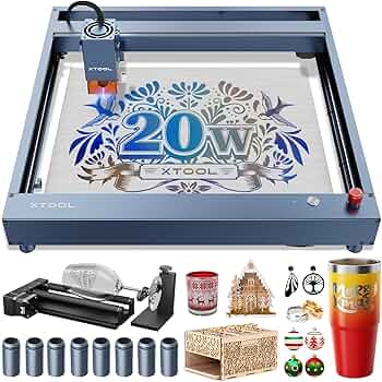 Amazon | xTool D1 Pro レーザー彫刻機 20W 高出力 RA2Pro回転台と増高