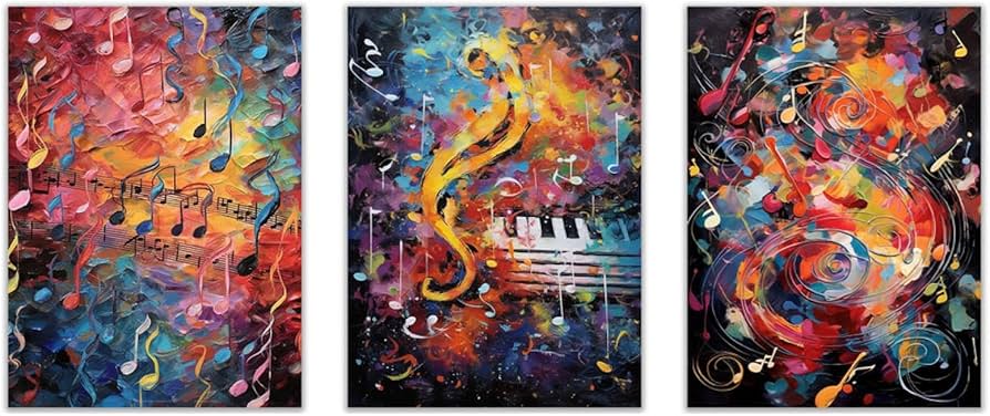 瞑想アート抽象画 油絵 3枚組 瞑想抽象画3点セット 多色のアート