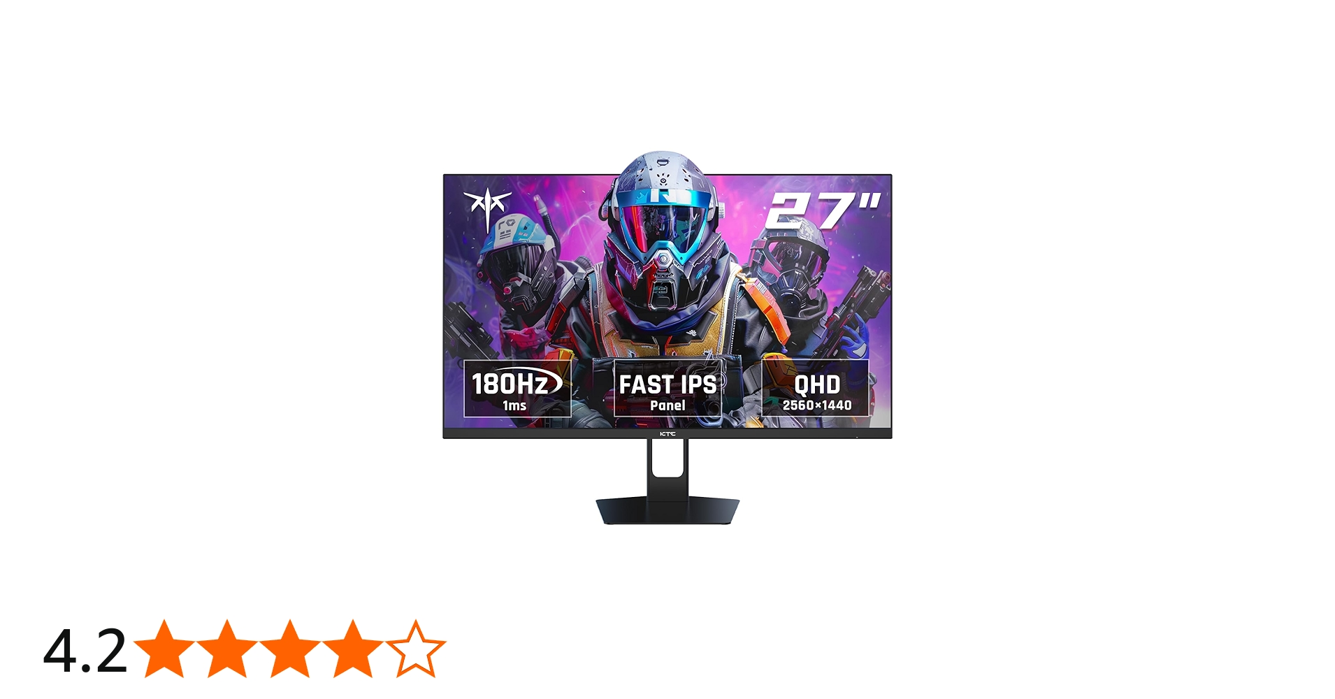 Amazon.co.jp: KTC 27 Inch QHD Gaming Monitor, 180Hz 1ms GTG Fast