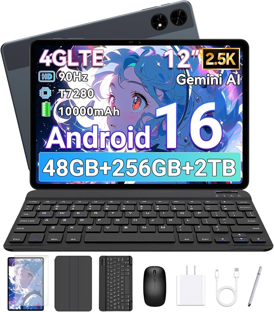 Amazon.co.jp: 【Android16 タブレット 12インチ】TABWEE T60