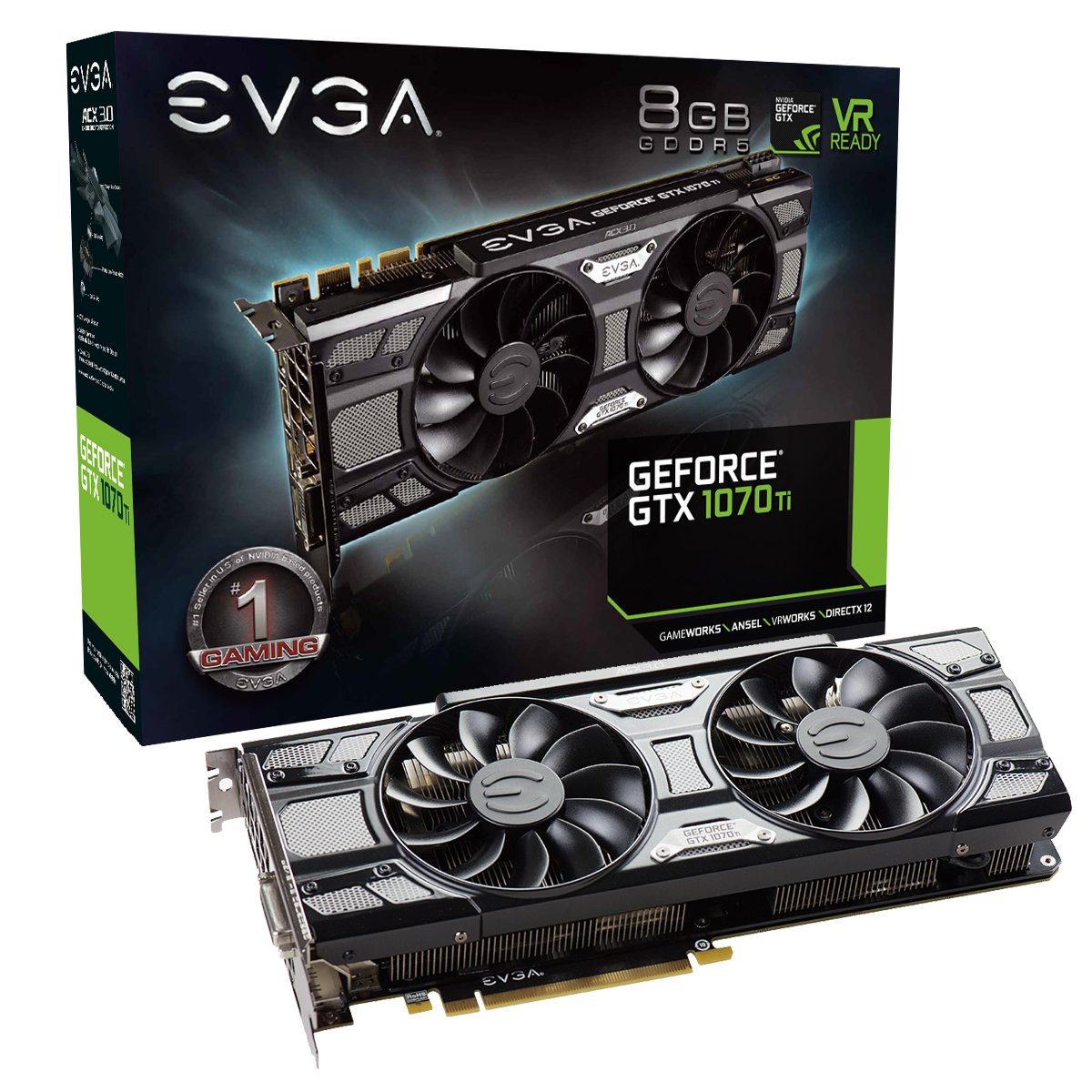 Amazon.com: EVGA GeForce 08G-P4-5671-KR, GTX 1070 Ti SC GAMING ACX