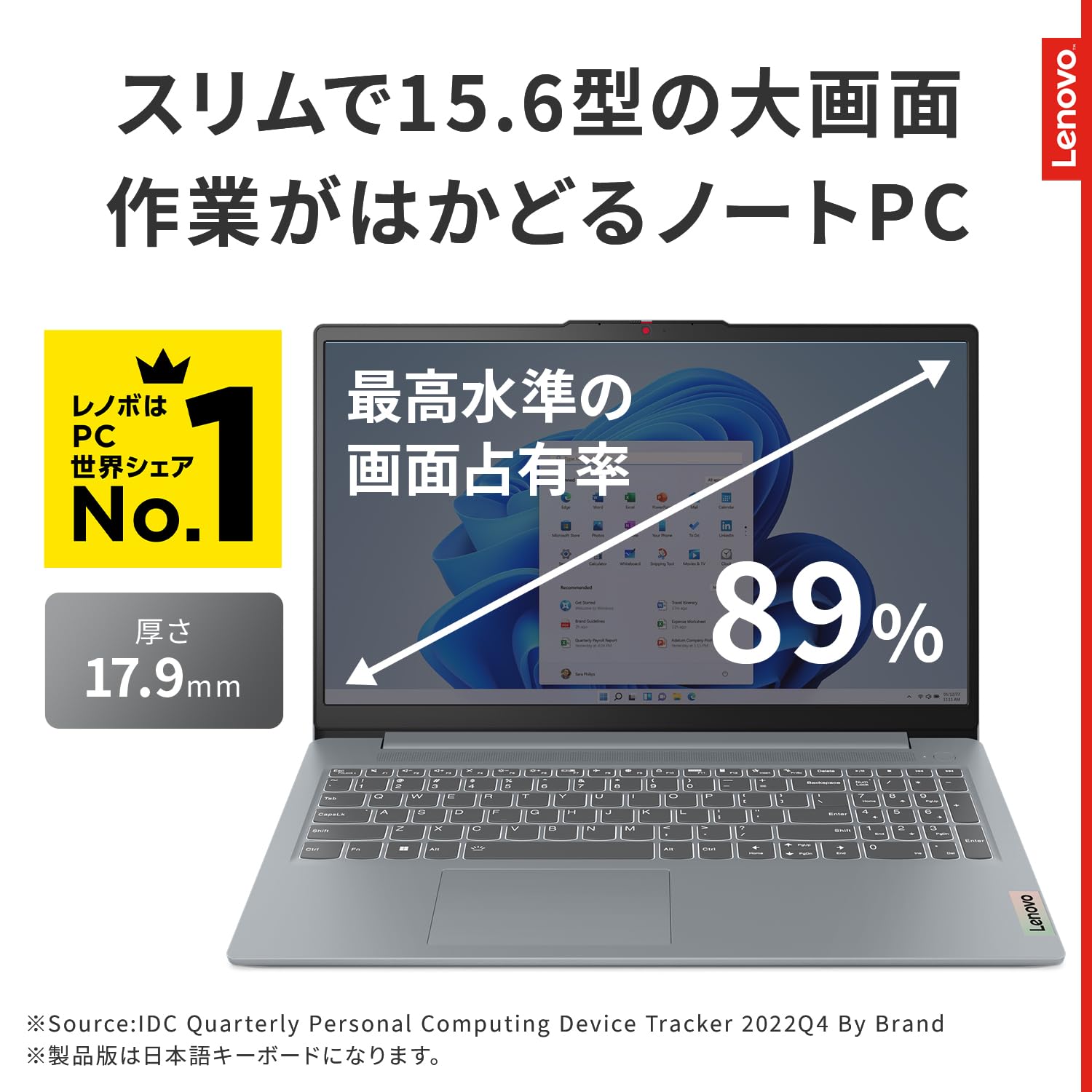 Amazon.co.jp: Lenovo ノートパソコン パソコン IdeaPad Slim 3 15.6