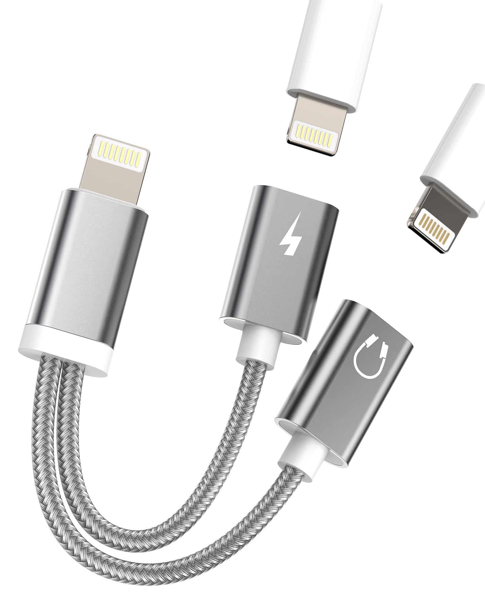 Amazon.com: Dual Lightning Jack to Lightning Male Port Splitter