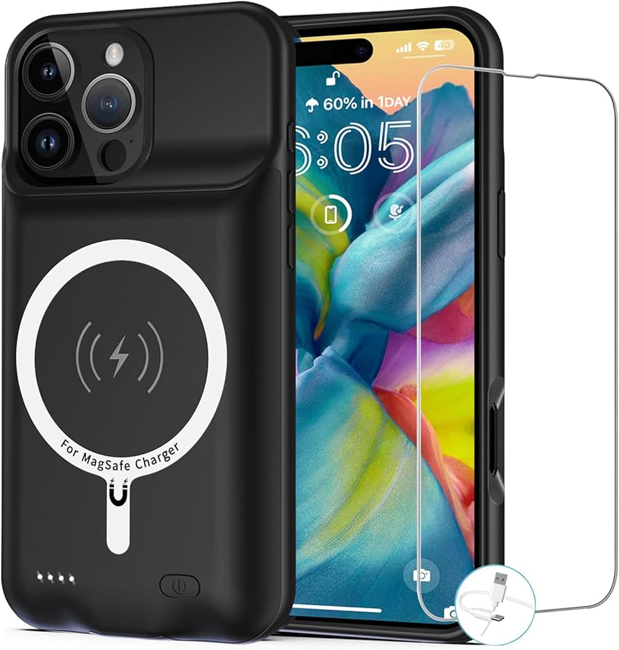 Amazon.com: Battery Case for iPhone 16 Pro, [10000mAh] Enhanced