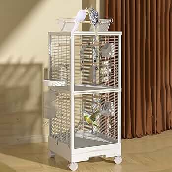 Ruexue鳥かご 透明アクリル扉 シングルレイヤー（45x45x57.5cm