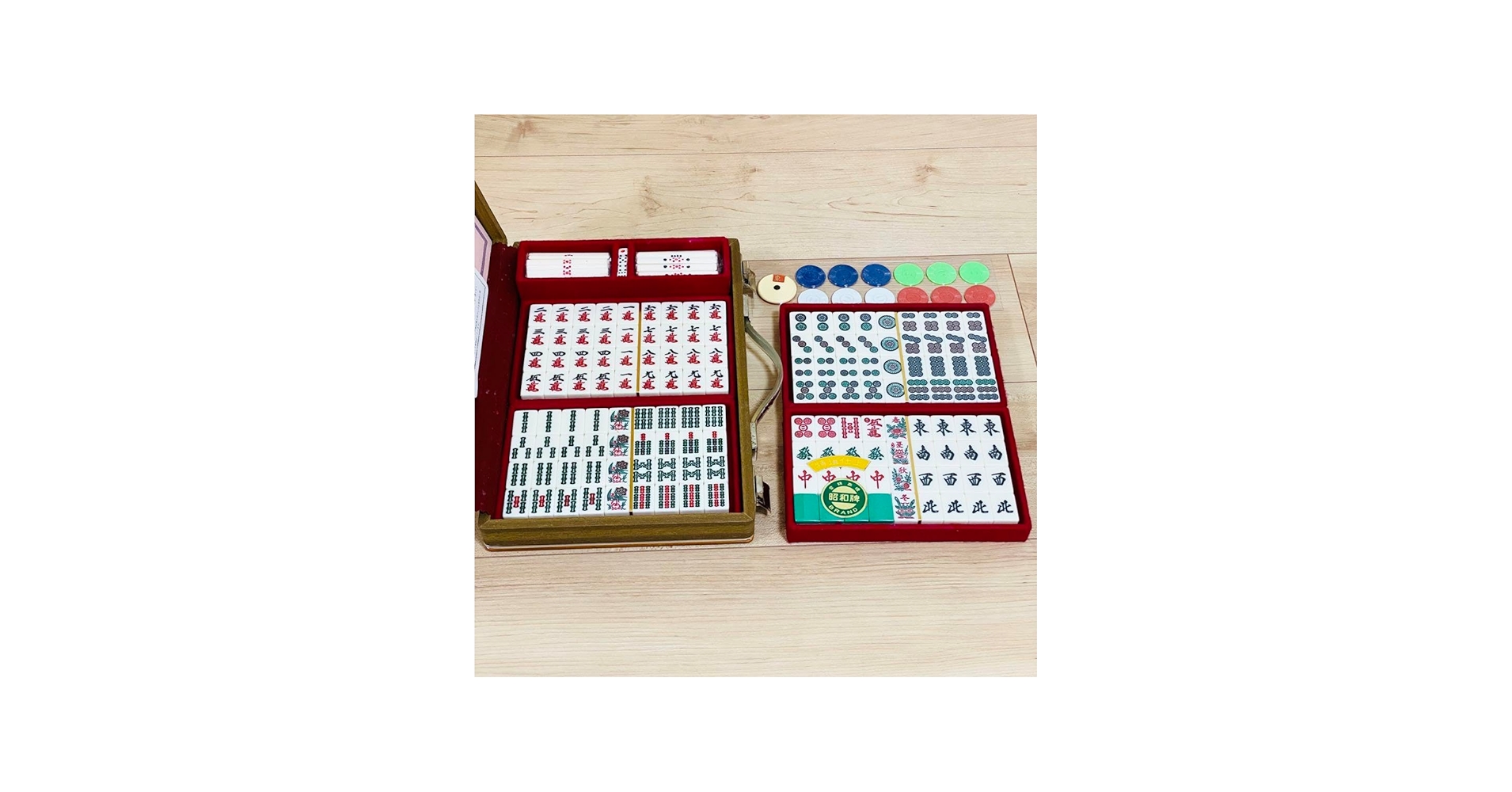 Amazon | ミズノ丸一 牌 麻雀牌 背緑牌 丸一家紋牌 トランプ証紙付