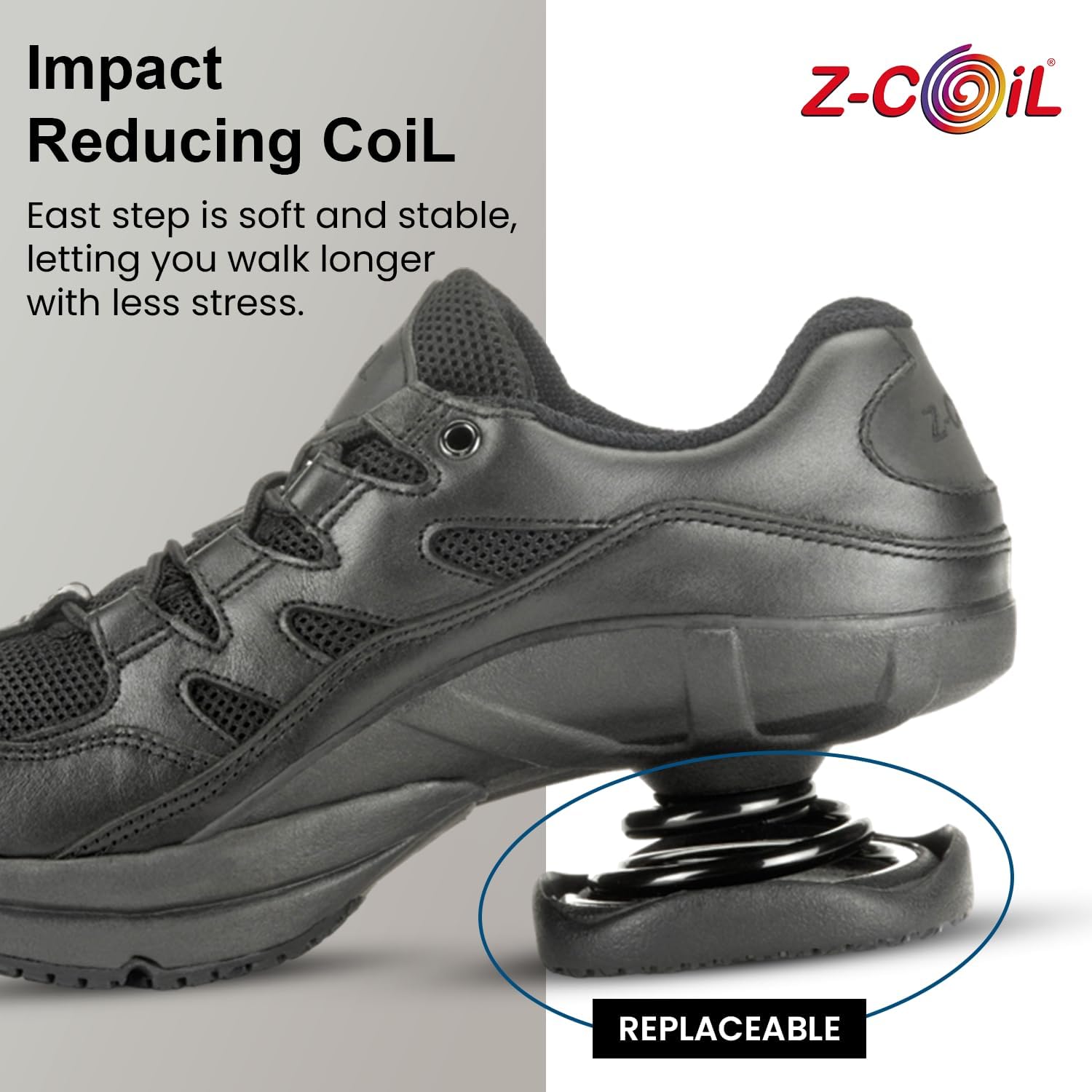 Amazon.co.jp: Z-CoiL メンズ Freedom Pain-Relief Footwear、ブラック