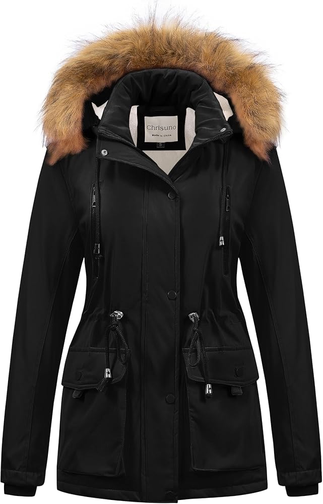 Amazon.com: Chrisuno Women's Essentials Winter Coat Zipper Hooded