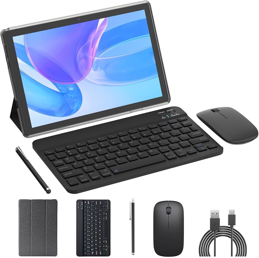 Amazon.com : Android 14 Tablet 2 in 1 Tablets 10 Inch Tablet with