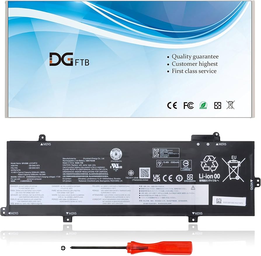 Amazon.com: DGFTB New L21C4P72 Laptop Battery for Lenovo ThinkPad