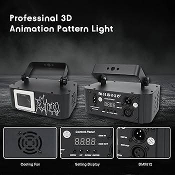 Amazon.co.jp: PAIFIEVD 3D RGBビームプロジェクターライト 500mW