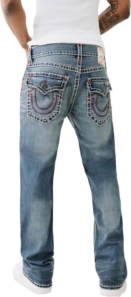 True Religion Men's Super T Billy Flap, Llano Medium Wash, 42