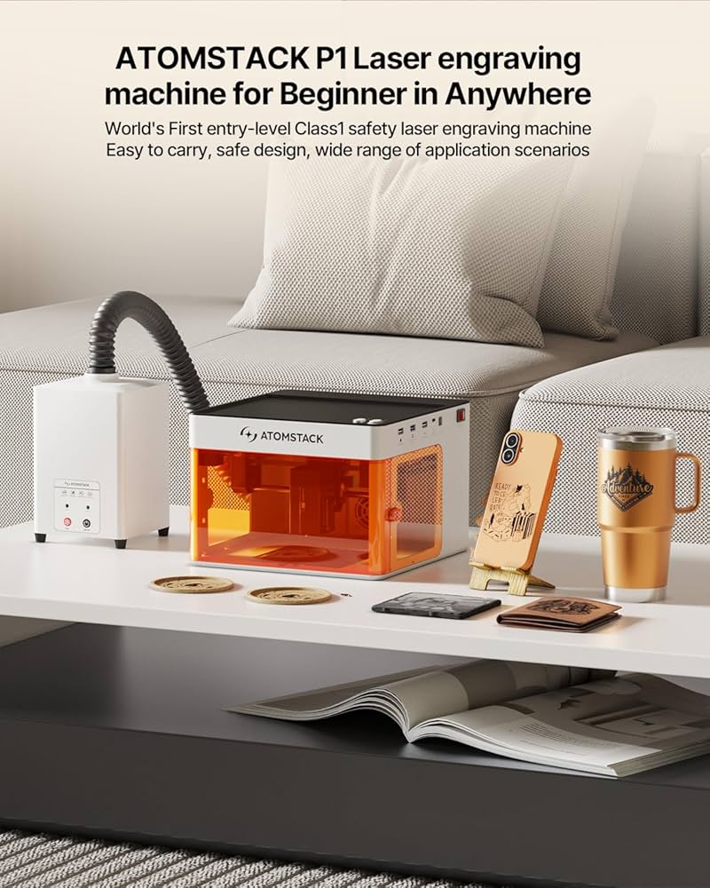 Amazon.co.jp: ATOMSTACK P1 デュアルレーザー彫刻機 5W ダイオード