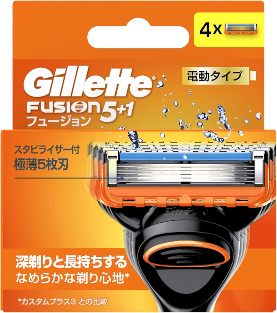 Amazon.co.jp: Gillette ジレット フュージョン 電動タイプ 替刃4コ入