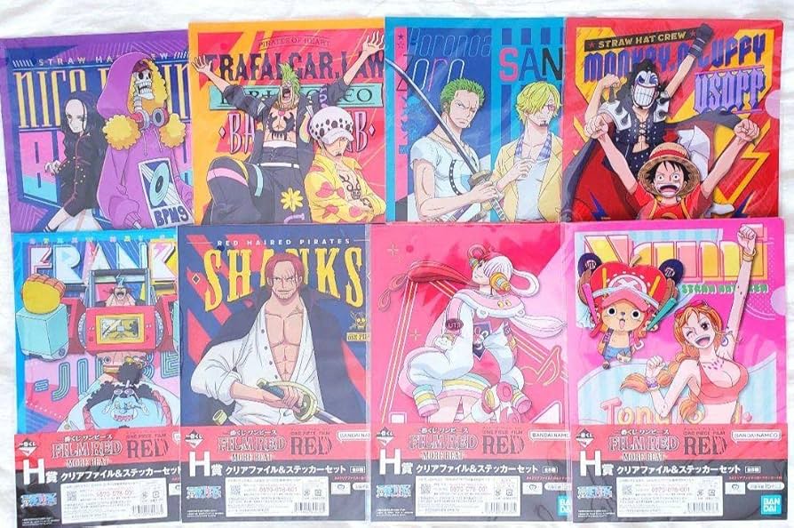 Amazon.co.jp: ワンピース一番くじ クリアファイルステッカーセット全8