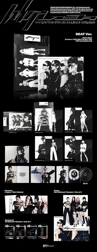 Amazon.co.jp: aespa Whiplash 5th Mini Album with Tracking (BEAT