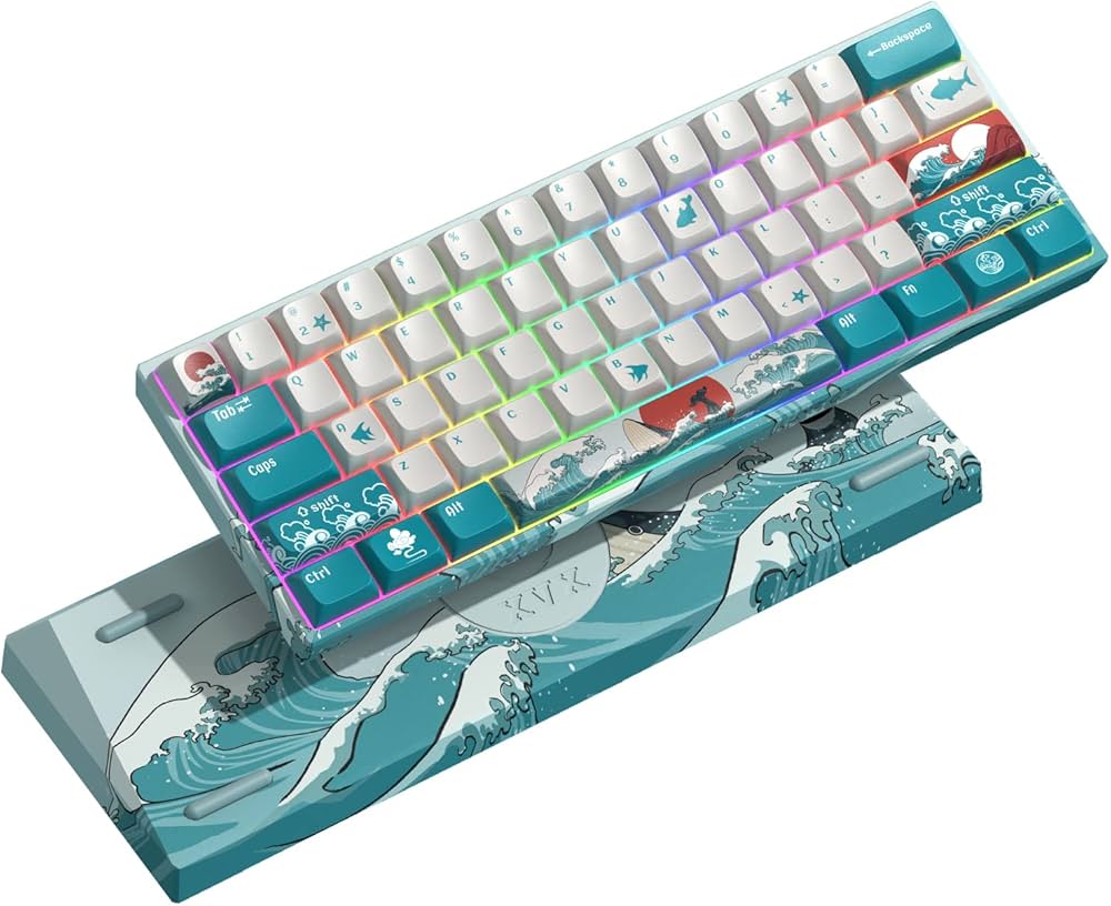 Amazon | XVX M61 ゲーミングキーボード 60%ゲーム用キーボード赤軸 61