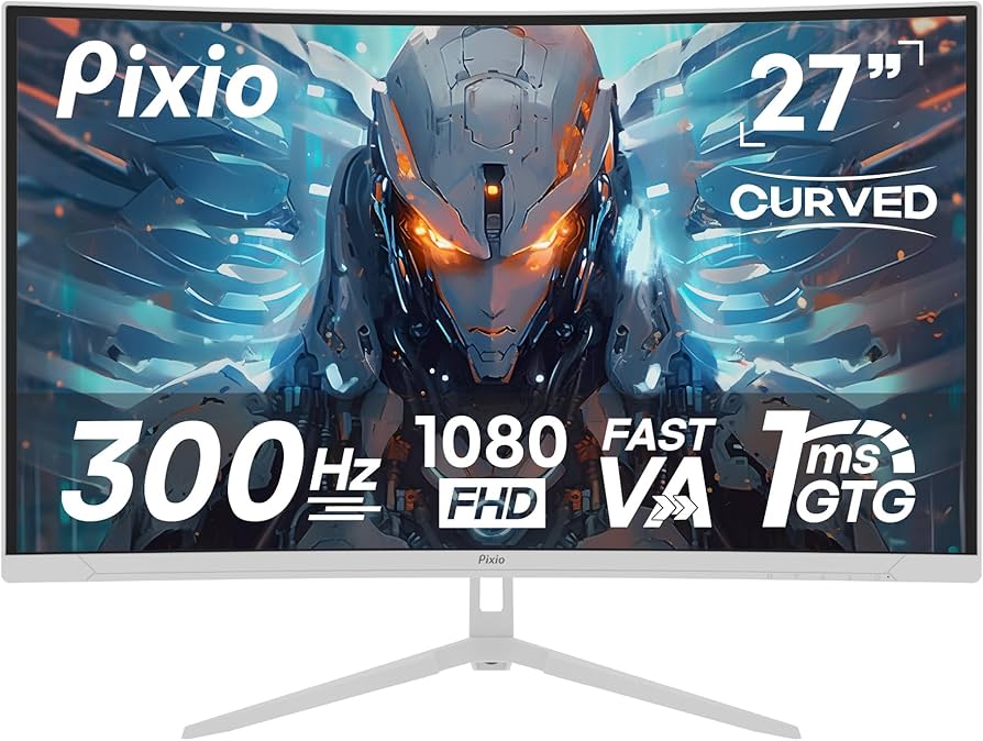 Amazon.com: Pixio PXC279 Wave White 27 inch 300Hz Refresh Rate FHD