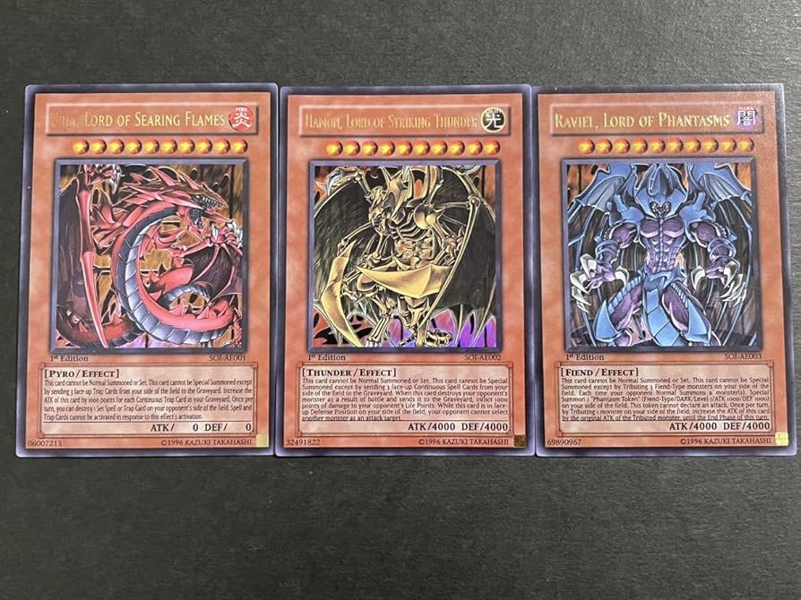 こ*ん様 三幻魔 遊戯王 ハモン ウリア ラビエル 3枚セット レリーフ