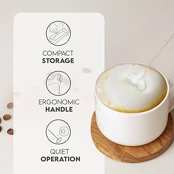 Amazon.com: Zulay Kitchen Powerful Milk Frother Wand - Handheld